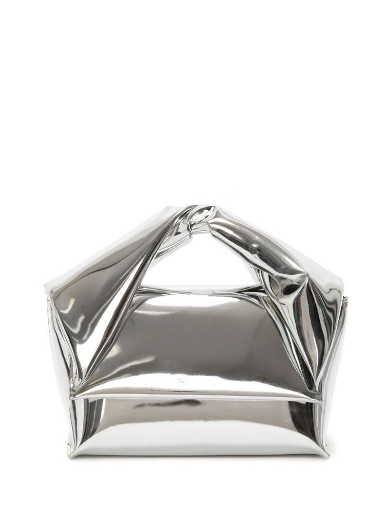 Silver-tone Twister Shoulder Bag