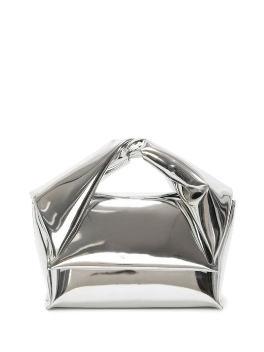 Silver-tone Twister Shoulder Bag