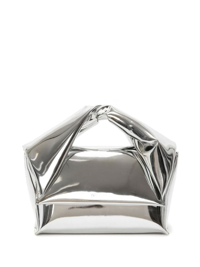 Silver-tone Twister Shoulder Bag