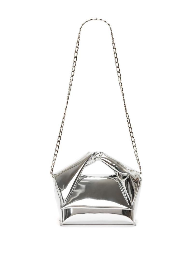 Silver-tone Twister Shoulder Bag
