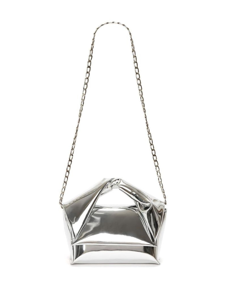 Silver-tone Twister Shoulder Bag