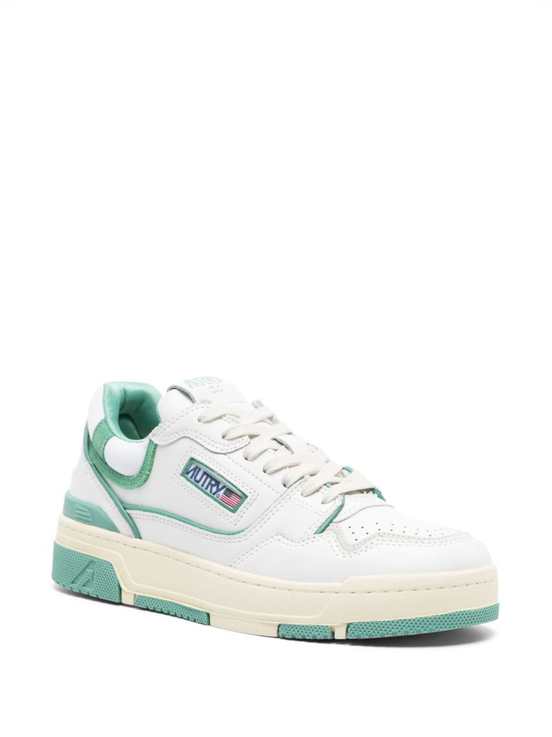 White Medalist Leather Sneakers