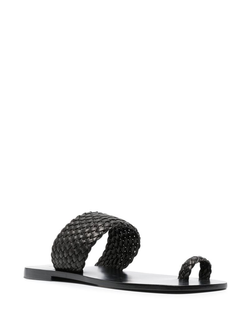 X Matteau Black Carmen Flat Sandals