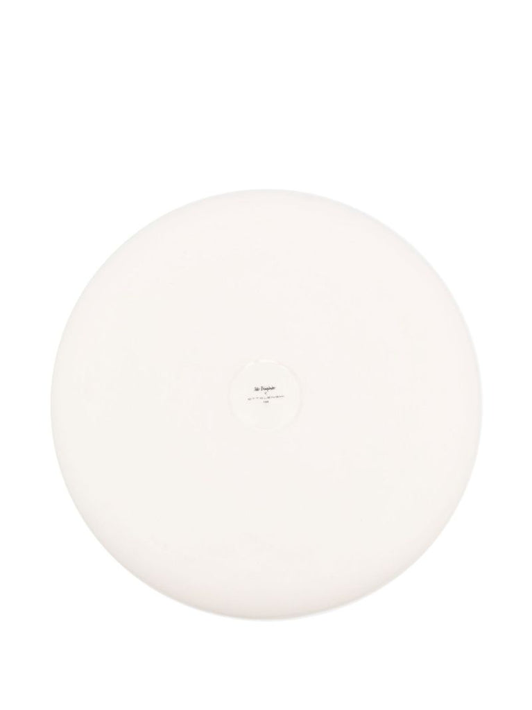 White Feast Abstract Print Serving Plate