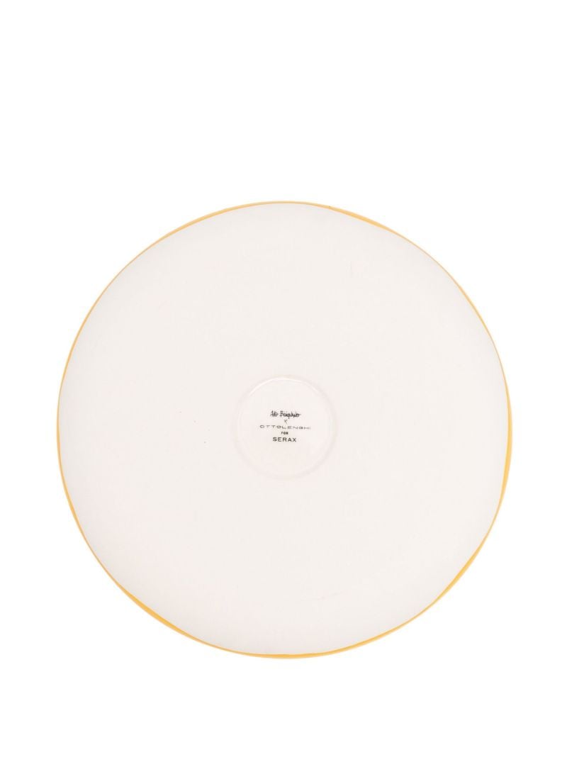 Yellow Sunny Swirl Dots Plate Set