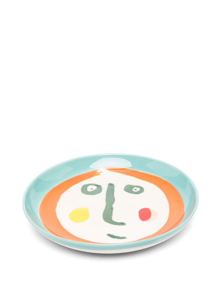 Blue Ceramic Feast Face 2 Plates