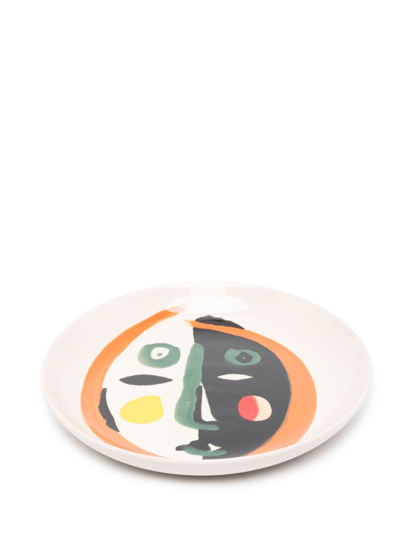 White Ceramic Feast Face 1 Plates