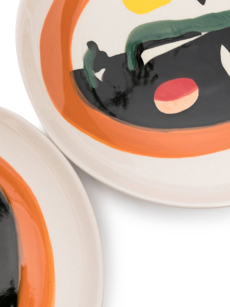 White Ceramic Feast Face 1 Plates