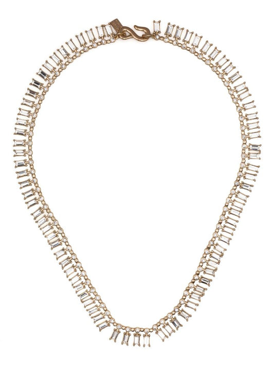 Gold-tone Crystal Necklace