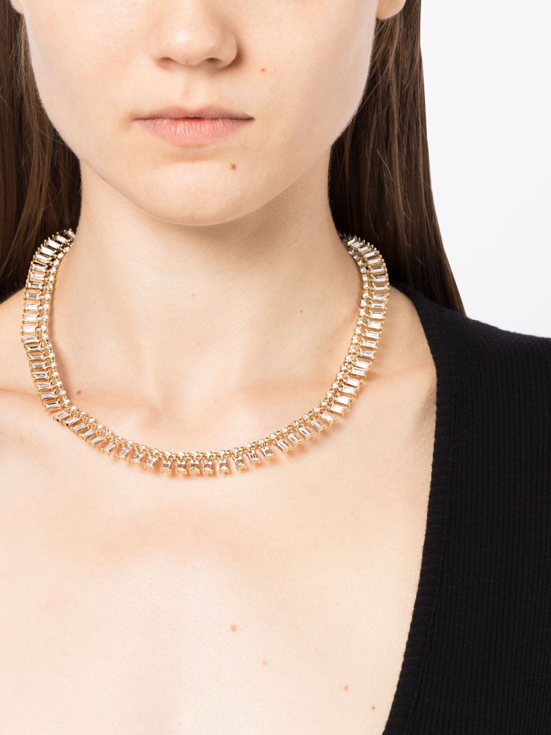Gold-tone Crystal Necklace