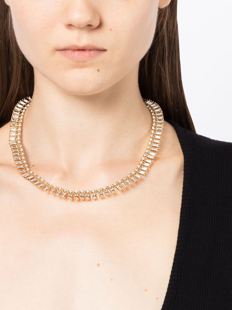 Gold-tone Crystal Necklace