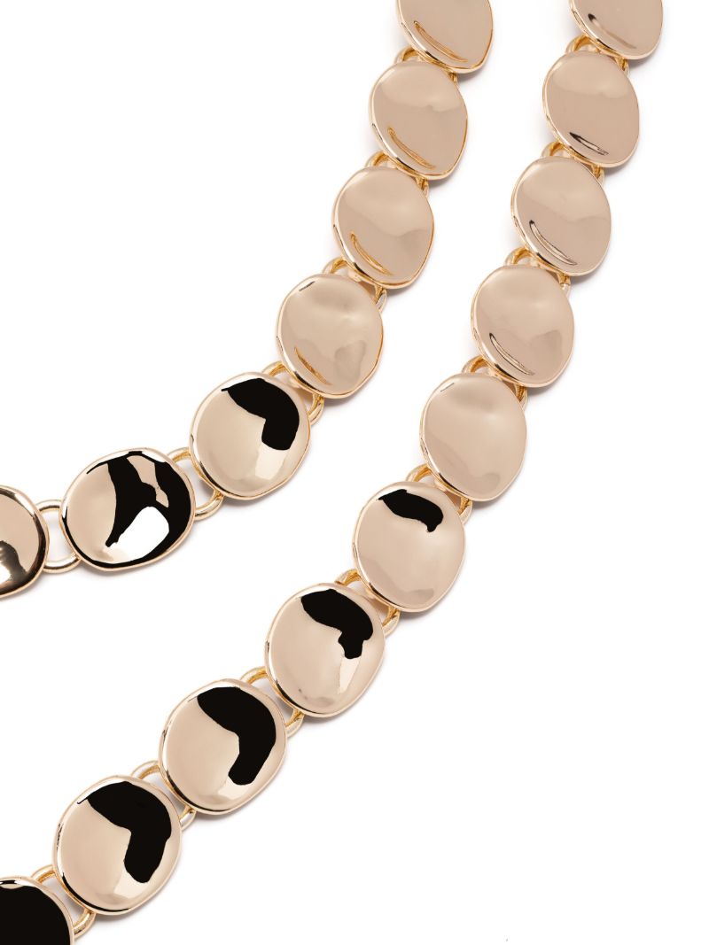 Gold-tone Disc Link Necklace