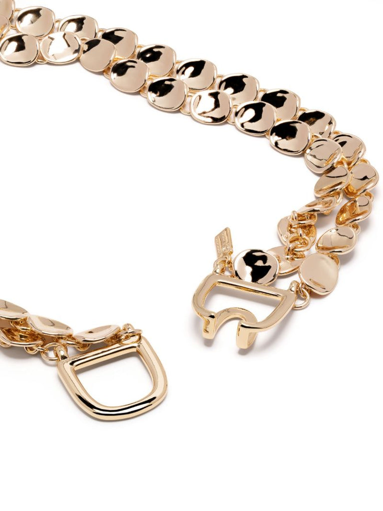 Gold-tone Disc Link Necklace
