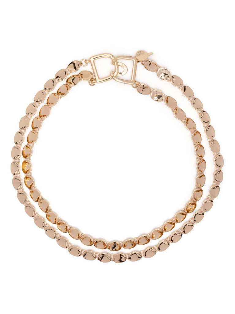 Gold-tone Disc Link Necklace