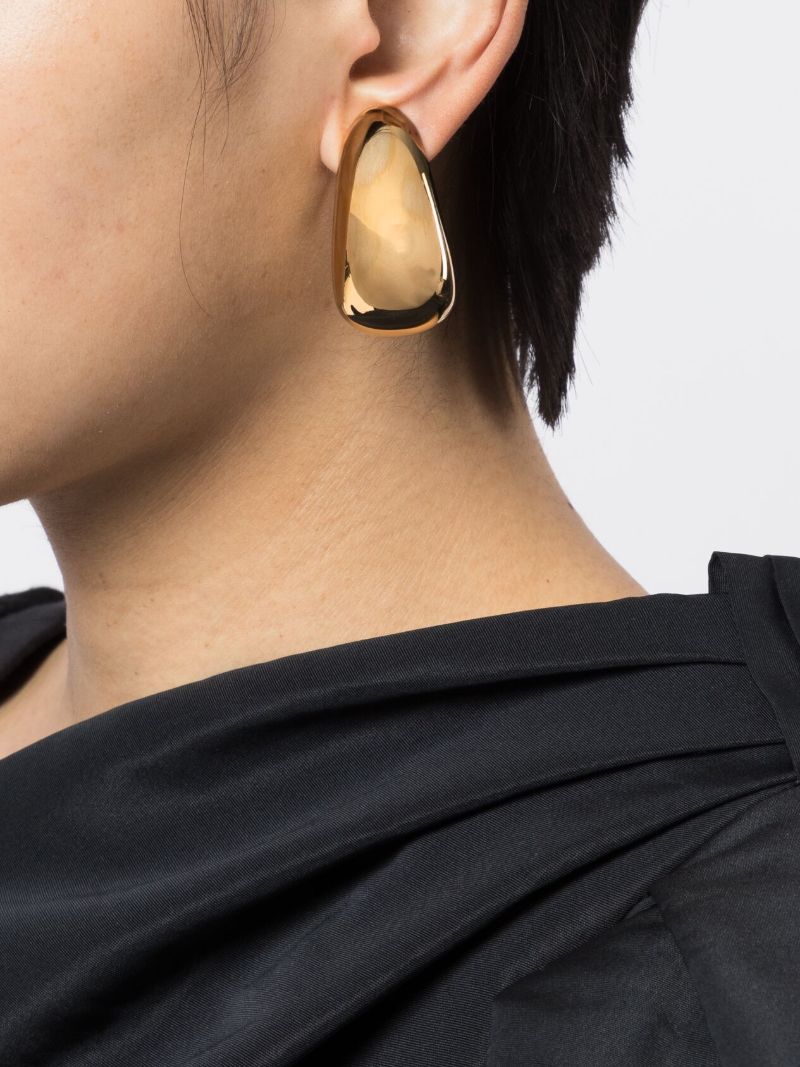 Gold-tone Crescent Moon Earrings