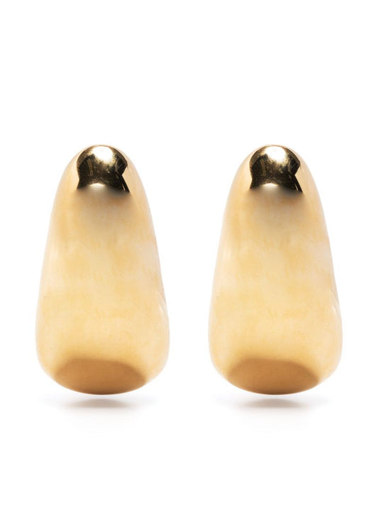 Gold-tone Crescent Moon Earrings
