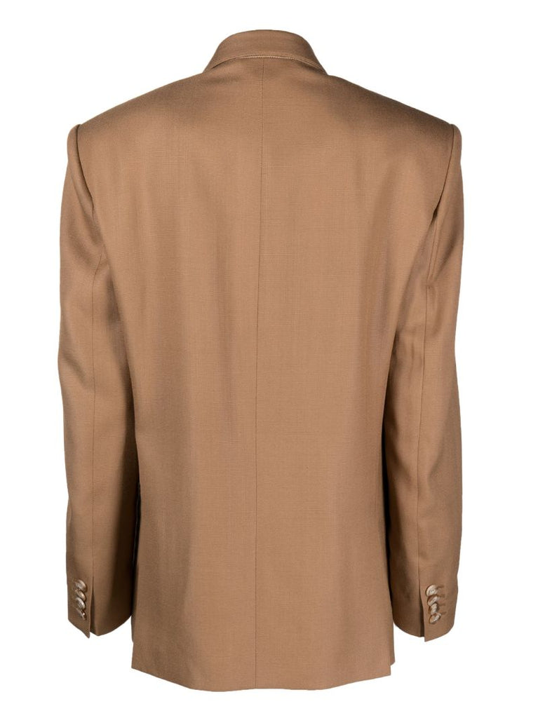 Brown Oversized Double-breasted Blazer