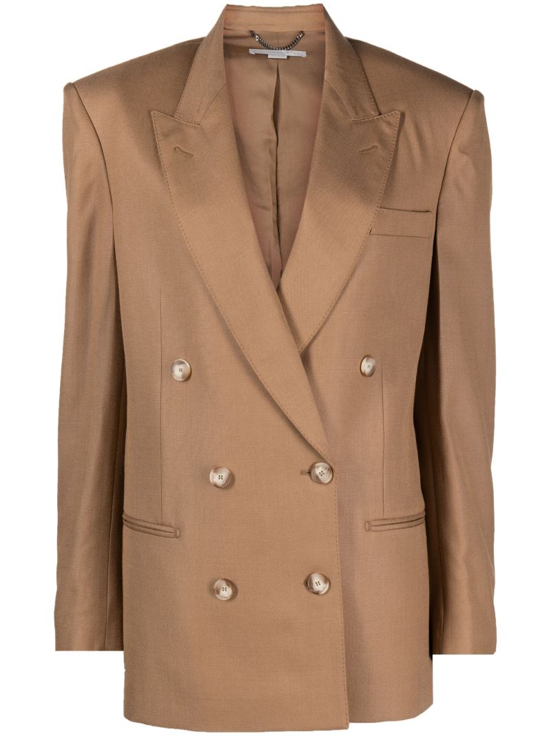 Brown Oversized Double-breasted Blazer
