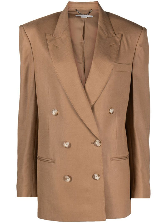 Brown Oversized Double-breasted Blazer