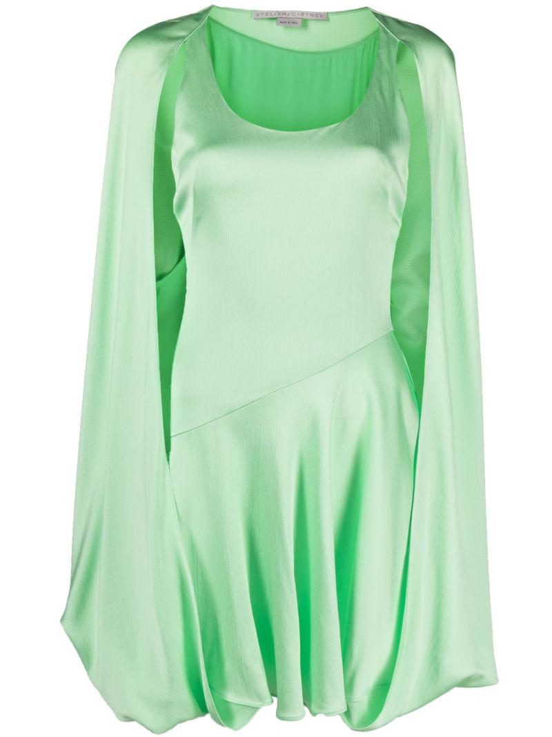 Green Cape Mini Dress