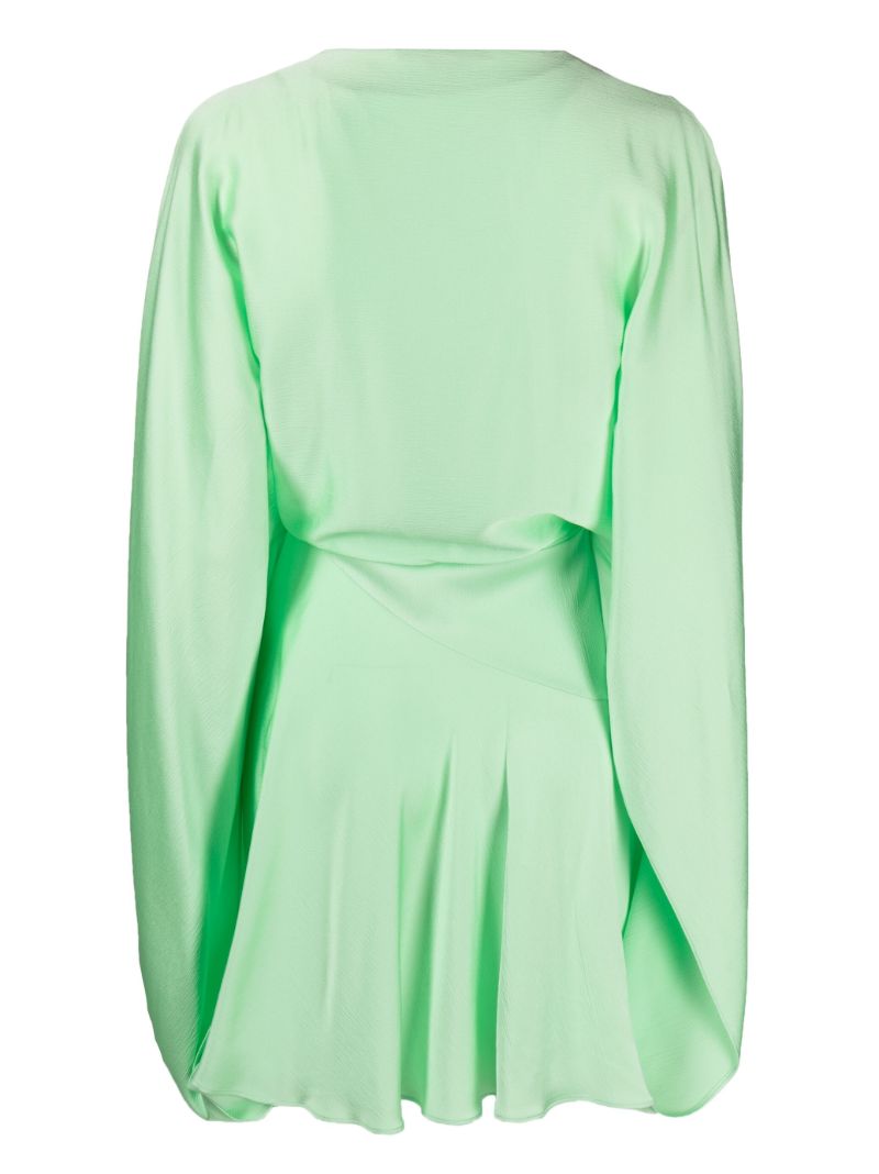 Green Cape Mini Dress