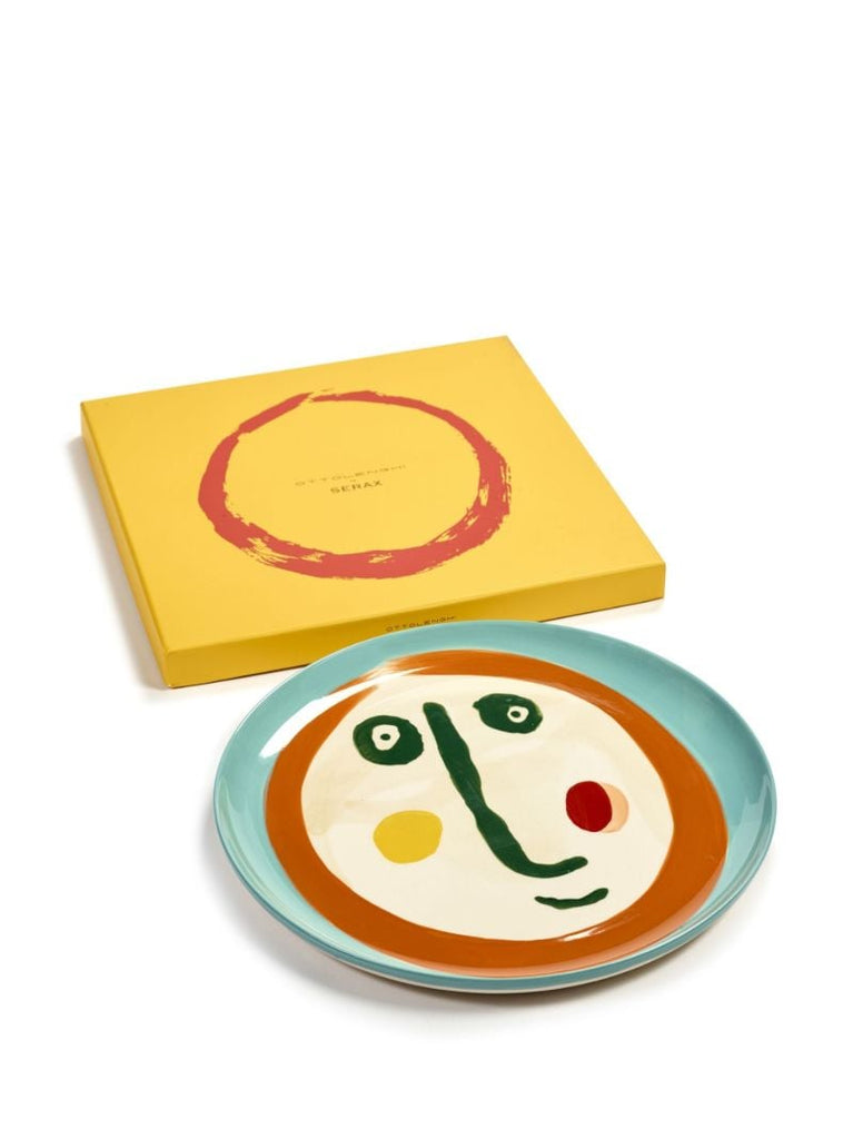 Green Feast Face Print Serving Plate