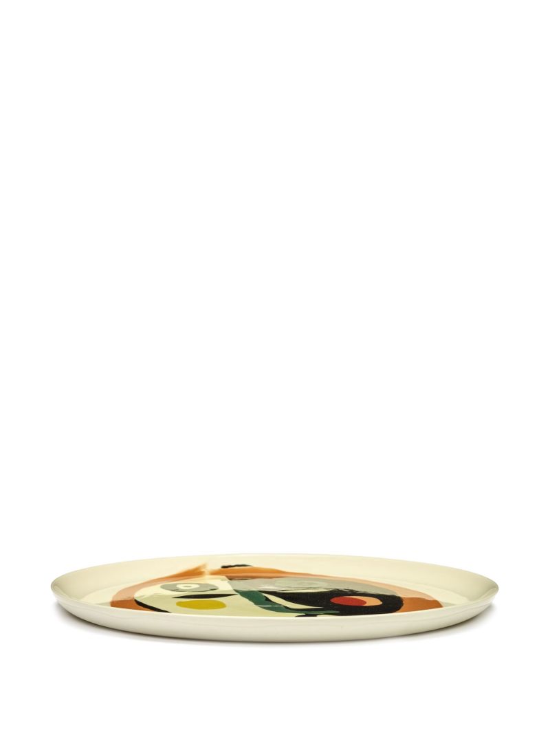 White Feast Face Print Plate