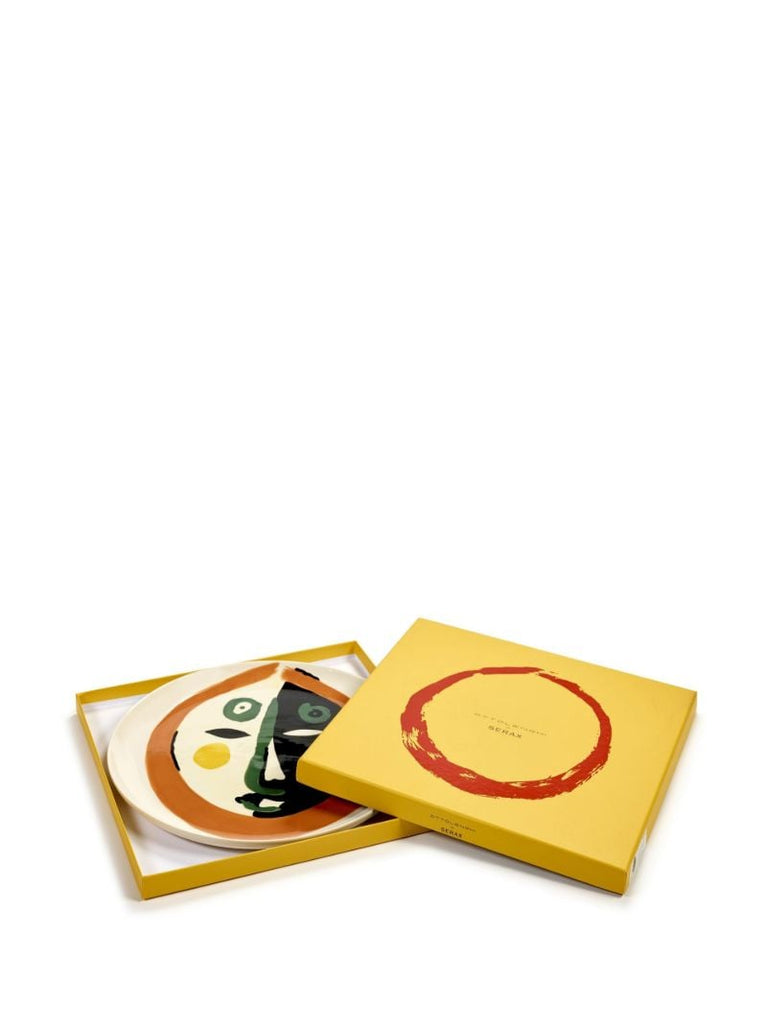 White Feast Face Print Plate