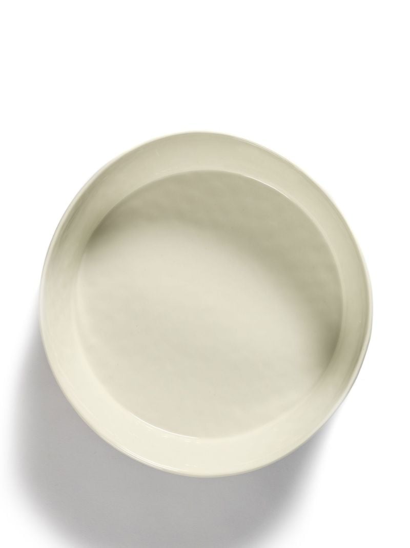 White Feast Swirl Stripe Salad Bowl