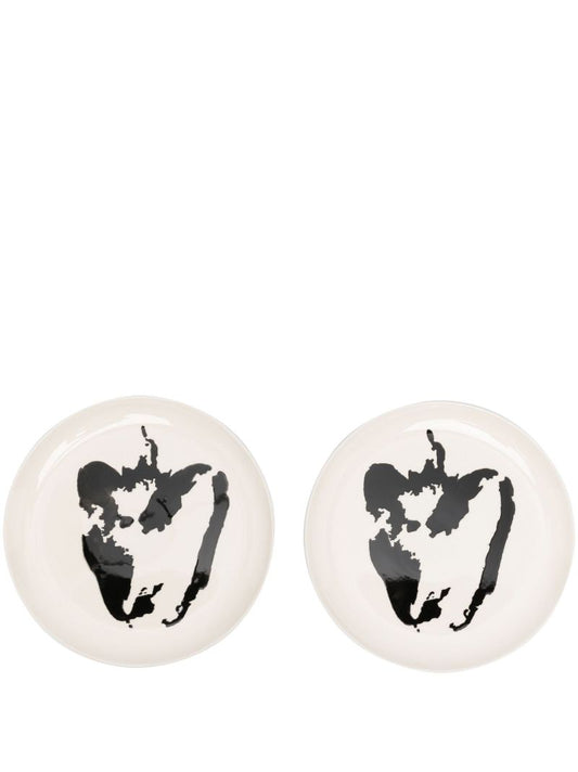 White Ceramic Feast Pepper Plates