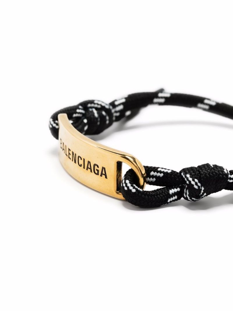 Logo-plaque Shoelace Bracelet