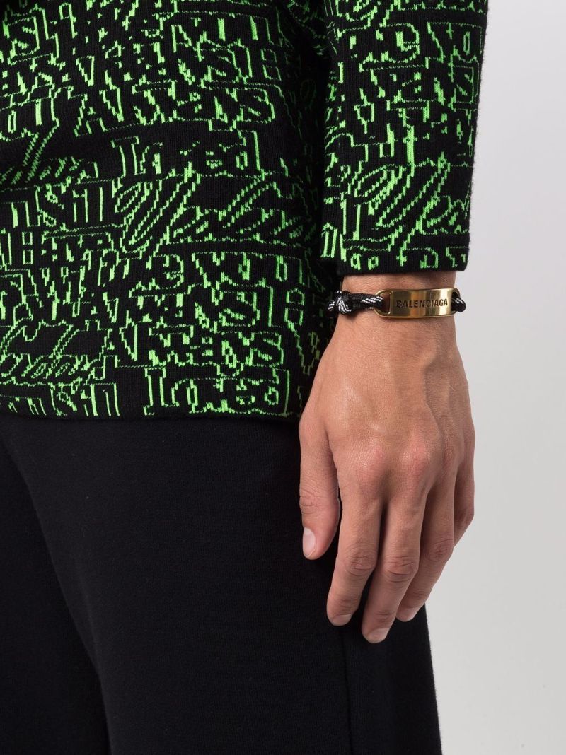 Logo-plaque Shoelace Bracelet