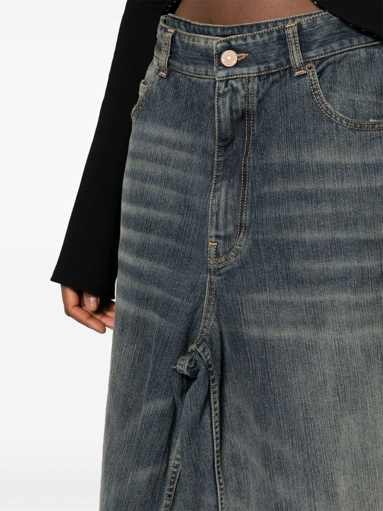Blue Apron Denim Skirt