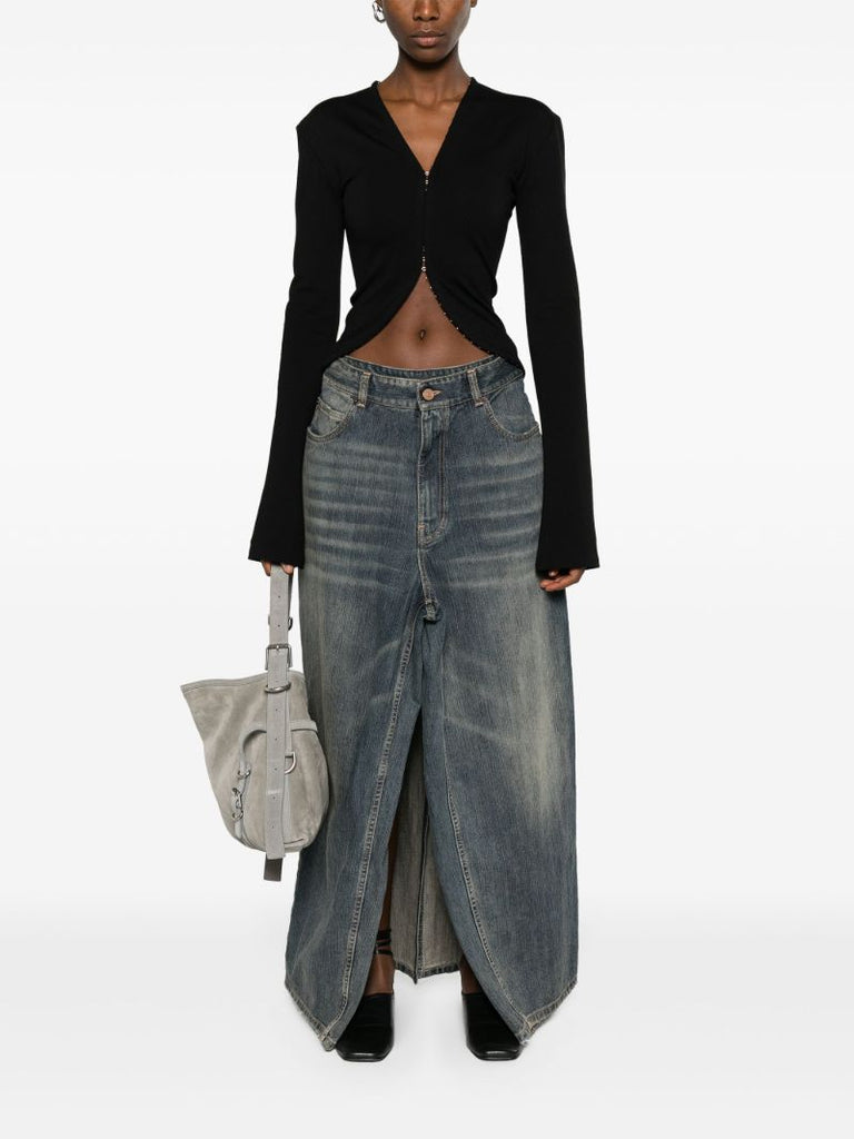 Blue Apron Denim Skirt