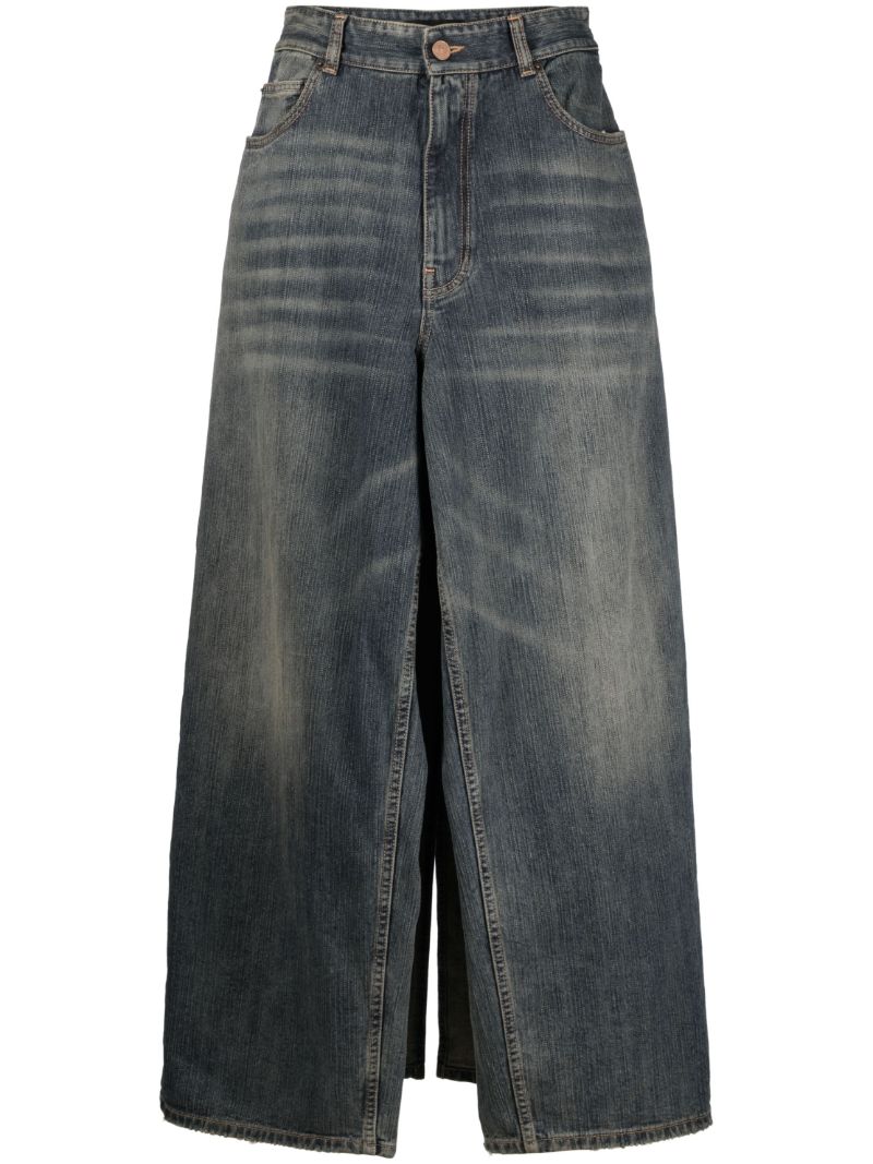Blue Apron Denim Skirt
