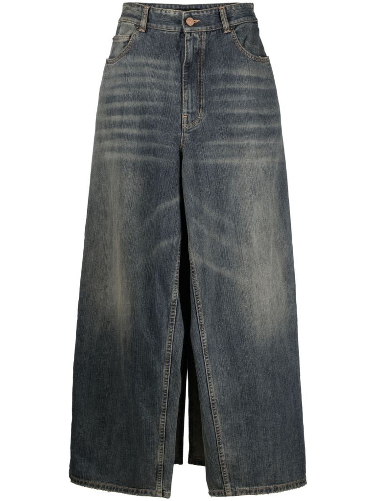 Blue Apron Denim Skirt