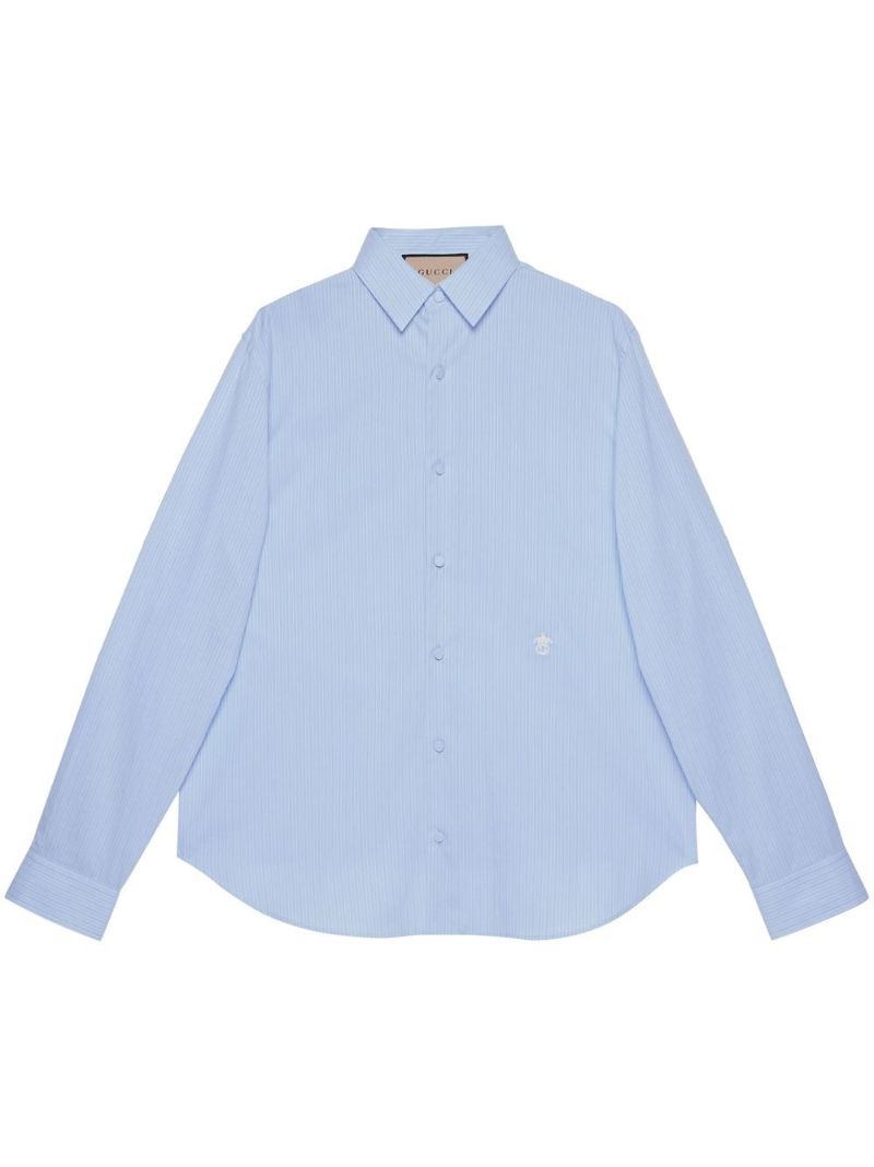 Blue Striped Cotton Shirt