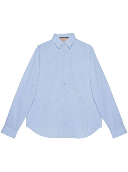 Blue Striped Cotton Shirt