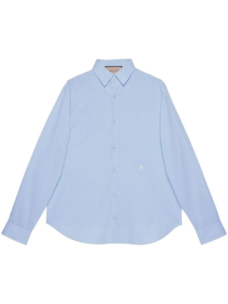 Blue Striped Cotton Shirt