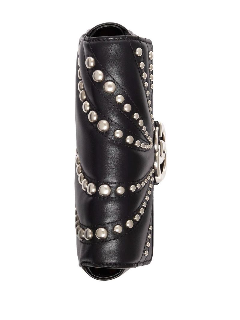 Black Gg Marmont Super Mini Leather Shoulder Bag