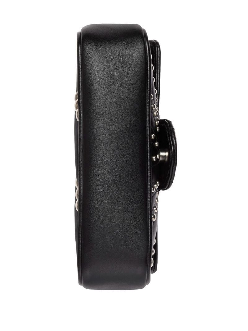 Black Gg Marmont Super Mini Leather Shoulder Bag