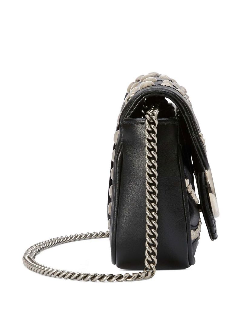 Black Gg Marmont Super Mini Leather Shoulder Bag