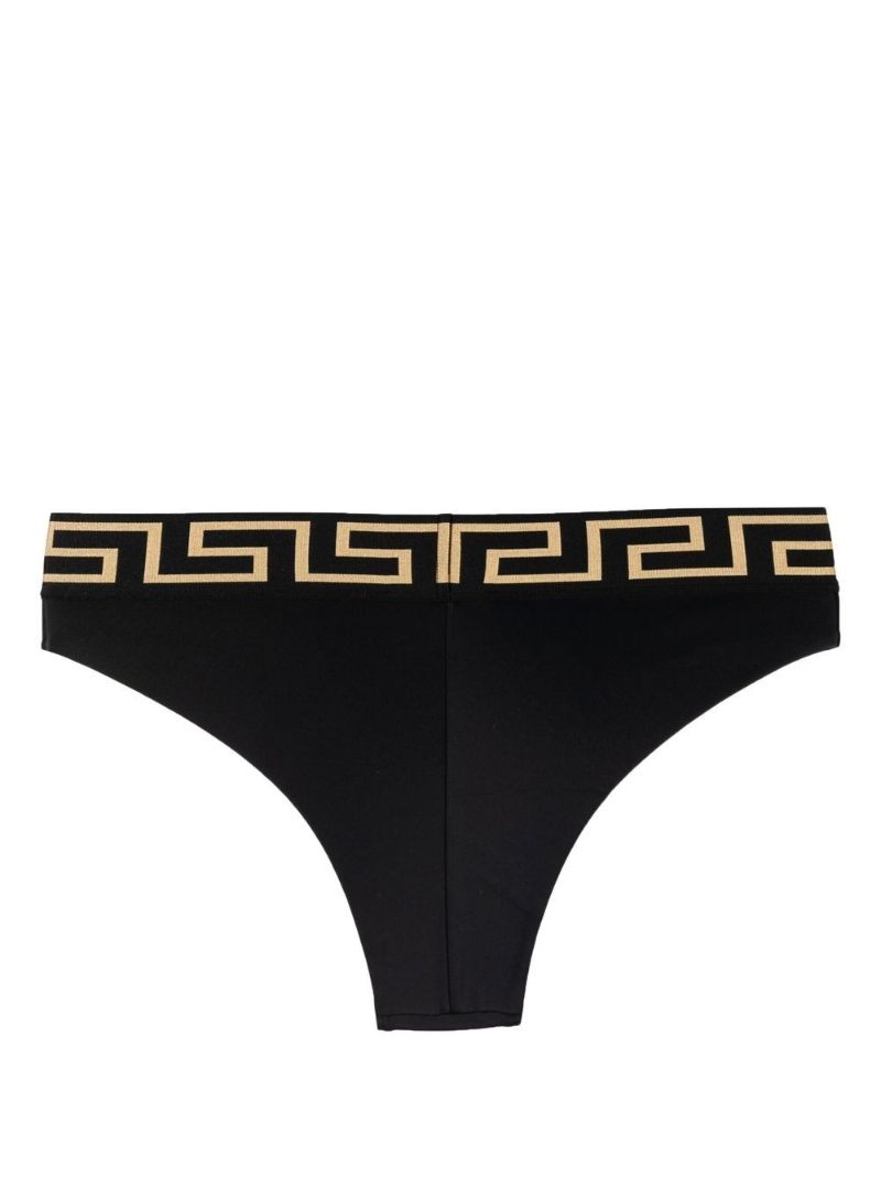Black La Greca Brazilian Bikini Bottoms