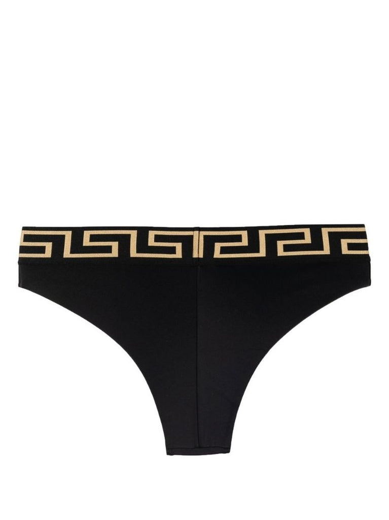 Black La Greca Brazilian Bikini Bottoms
