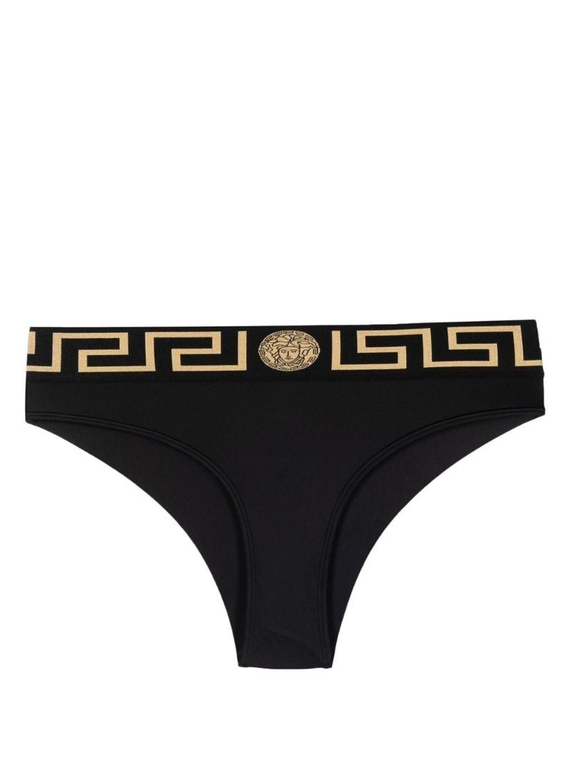 Black La Greca Brazilian Bikini Bottoms