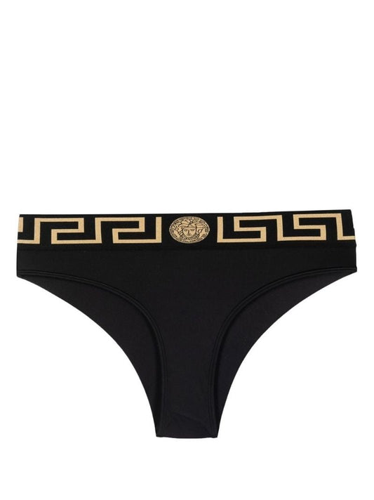 Black La Greca Brazilian Bikini Bottoms