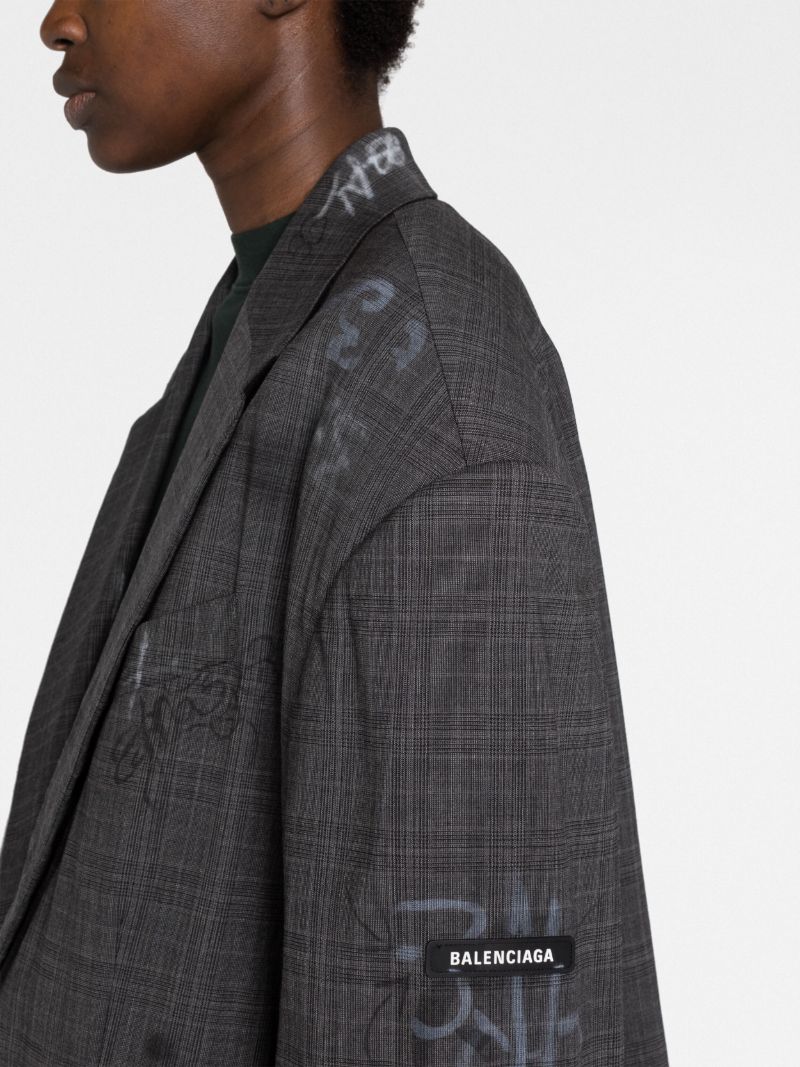 Grey Skater Distressed Blazer