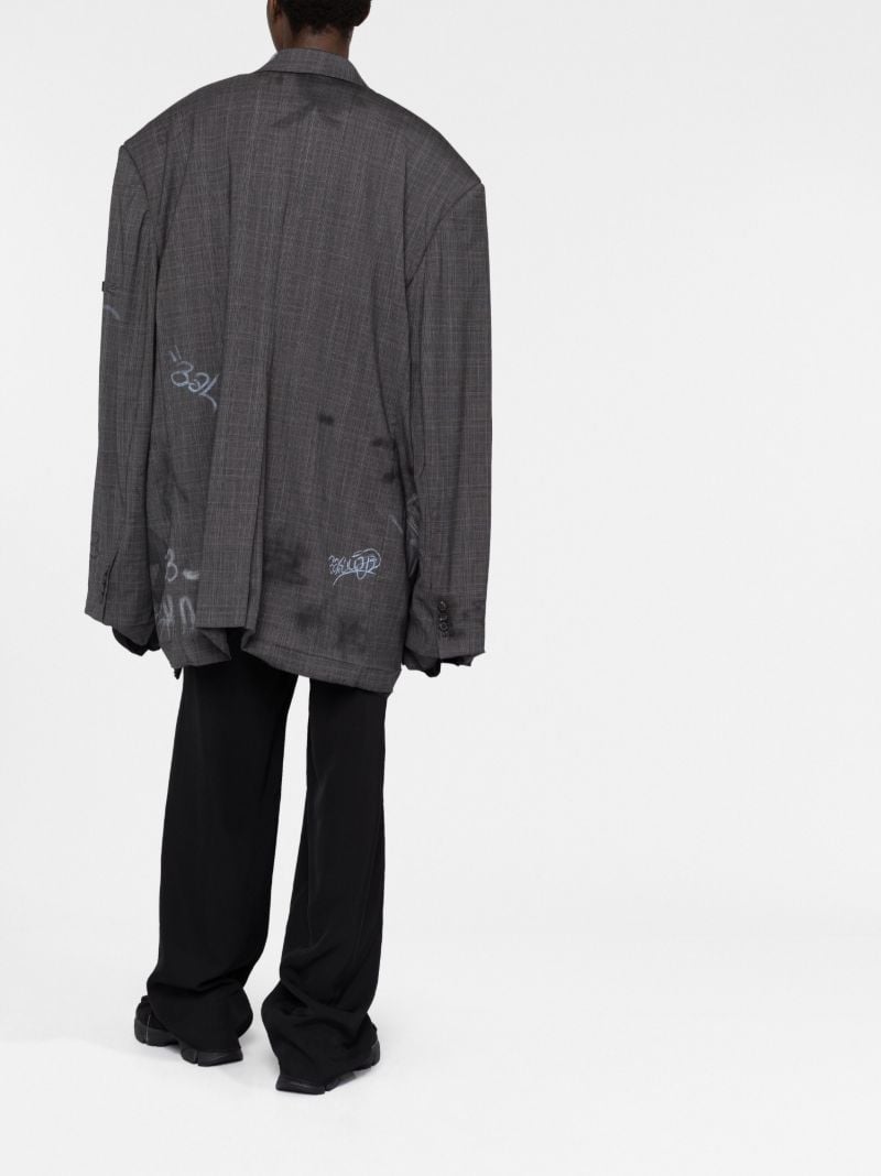 Grey Skater Distressed Blazer