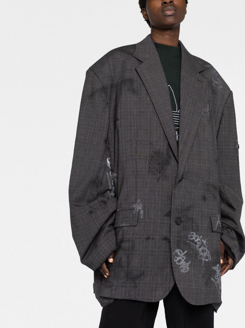 Grey Skater Distressed Blazer