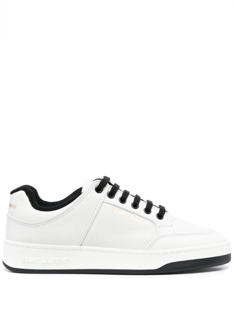 White Sl/61 Low Top Leather Sneakers